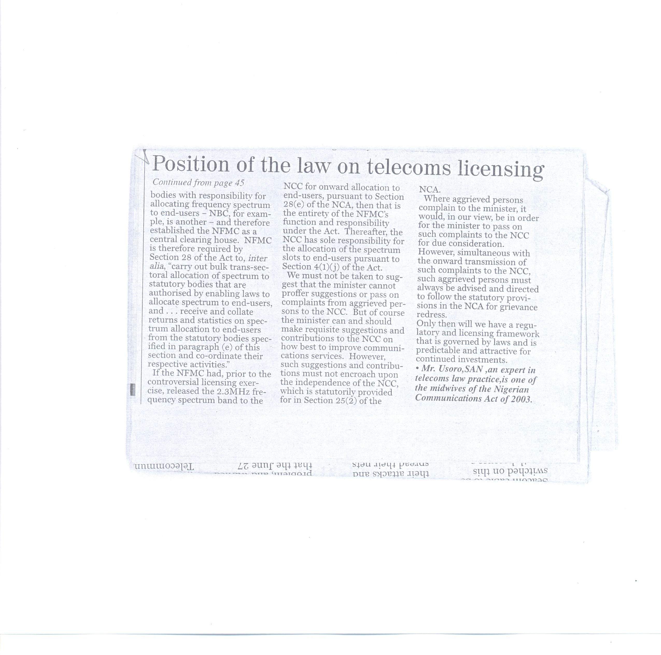 Paul Usoro article on 2.3MHz Frequency spectrum 1 Paul Usoro article on 2.3MHz Frequency spectrum 1